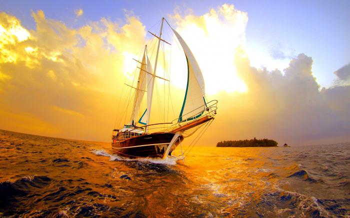 Желкенді қайықпен кестелеудің белгілері Желкенді қайықпен кестелеудің белгілері